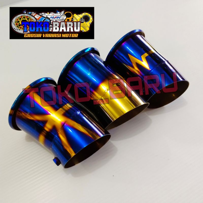 CORONG KNALPOT TSUKIGI MODEL GP TWOTONE MIO BEAT SCOOPY VARIO 110 125 150 SUPRA MX CORONG KNALPOT TW