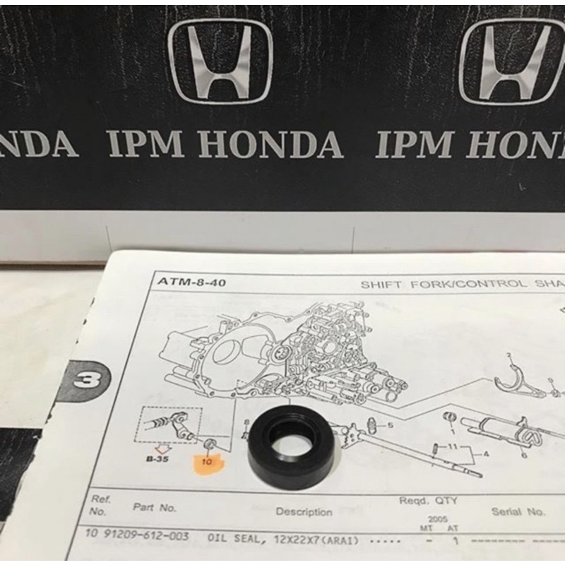 91209 612 Oil Seal Sil Operan Tongkat Matic Tuas Shift fork NOK ARX ARS All Honda Accord Maestro Cielo S84 S86 CM5 CP2 Civic Grand Genio Ferio Es VTIS Century FD FD1 FD2 FB2 Crv GEN 1 2 3 4 Jazz City Brio Mobilio Hrv Brv Stream Odyssey RA6 RB1 Freed