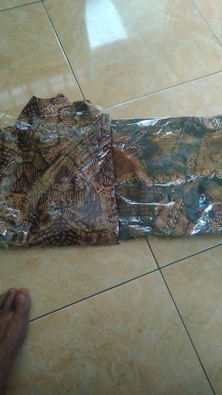 Kemeja Batik Pria Lengan Panjang Size M L Xl Xxl Bswart