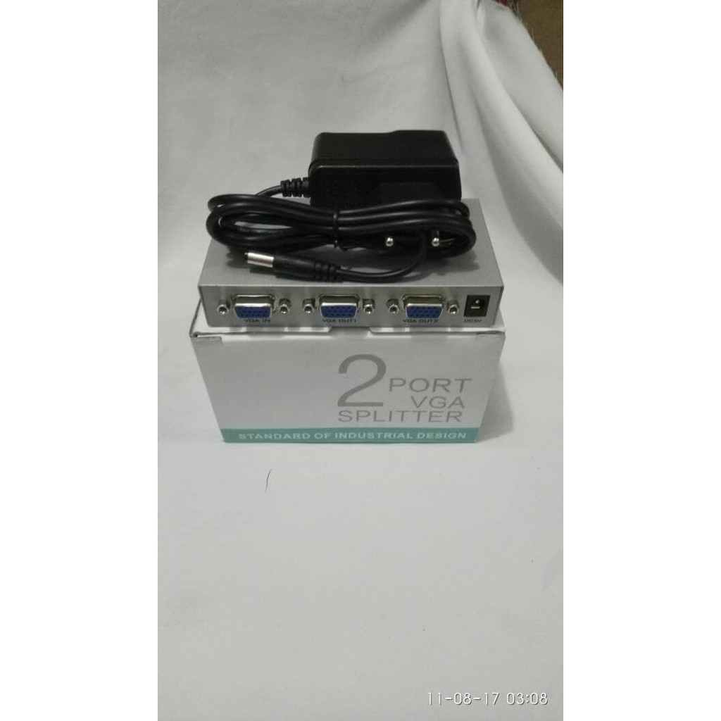 converter VGA spliter splitter 2 port High Quality + adaptor