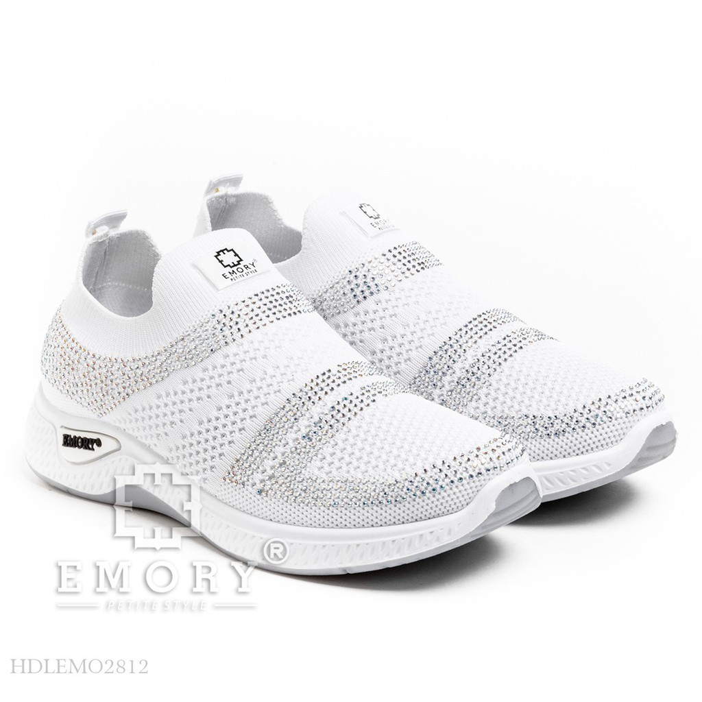 LINKSBANDUNG - EMORY  Flyknit Sneakers HDLEMO2812 Sepatu Rajut Wanita Tanpa Tali Olahraga Original