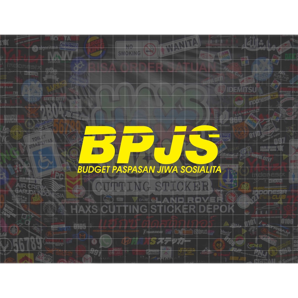 Cutting Sticker BPJS Budget Paspasan Jiwa Sosialita Uk 12 Cm Untuk Motor Mobil