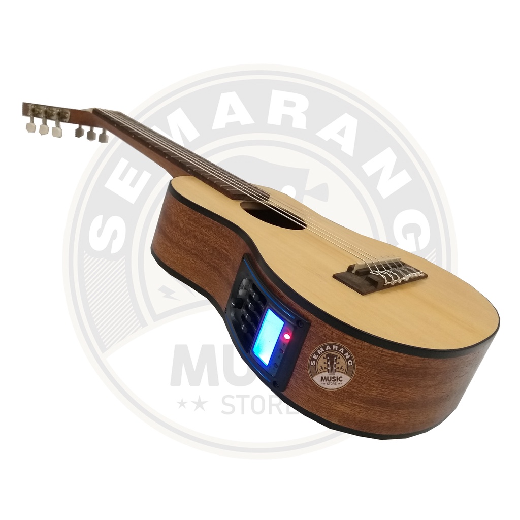 ORIGINAL!!! Guitalele Elektrik Import Merk Cowboy GK-6 NA GK 6NS Equalizer Tuner LC Prener