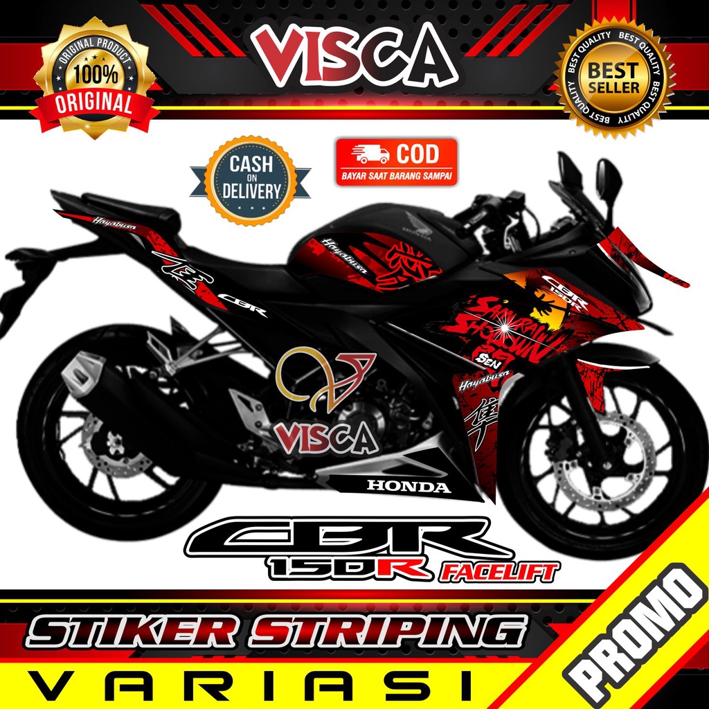 Striping Cbr 150r Facelift  - Sticker Striping Variasi Lis Cbr 150r Facelift - Striping Hologram Cbr