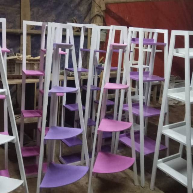 RAK SUDUT  / RAK KAYU MINIMALIS / RAK BUNGA