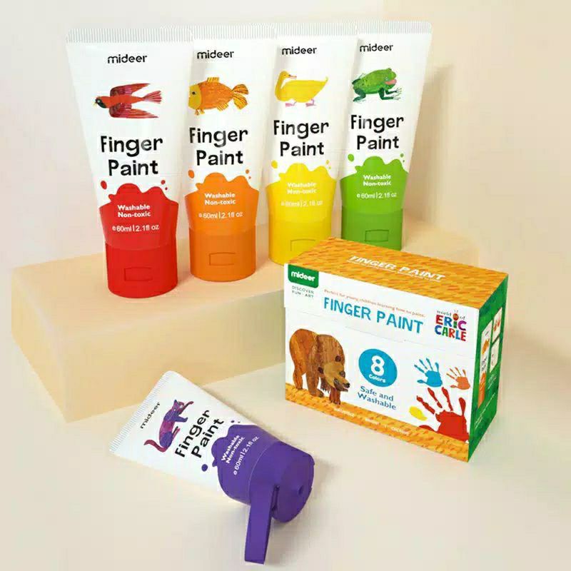 

MAINAN LILLO - FINGER PAINT WASHABLE NON TOXIC - CAT TANGAN ANAK