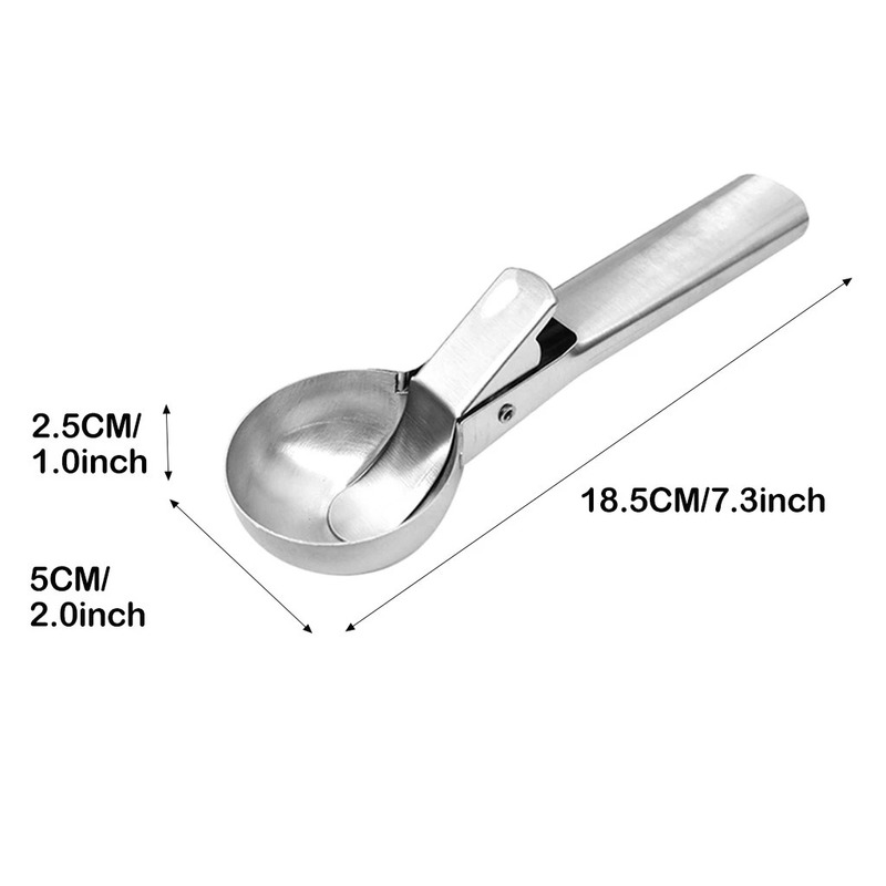 Sendok Scoop Es Krim / Semangka / Buah / Dessert Bahan Stainless Steel Anti Beku Untuk Dapur