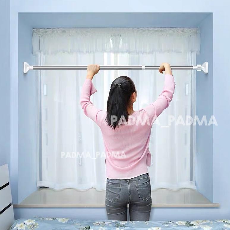 Tiang Pipa Fleksibel Tanpa Paku /Tiang Kamar Mandi/Tiang Pipa Tongkat Kolong Dapur/Tiang Serbaguna/T