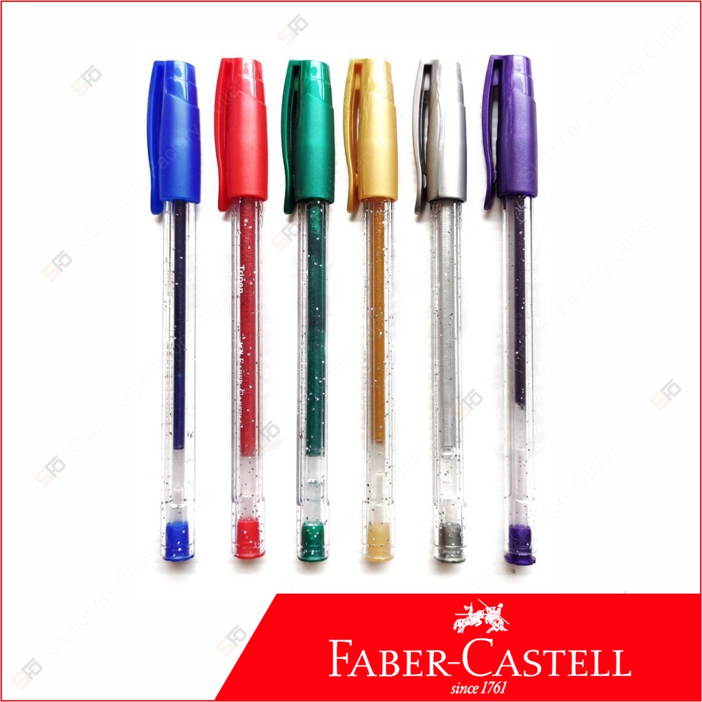 

Tripen Glitter Faber Castell 0.7mm - Pulpen Gliter