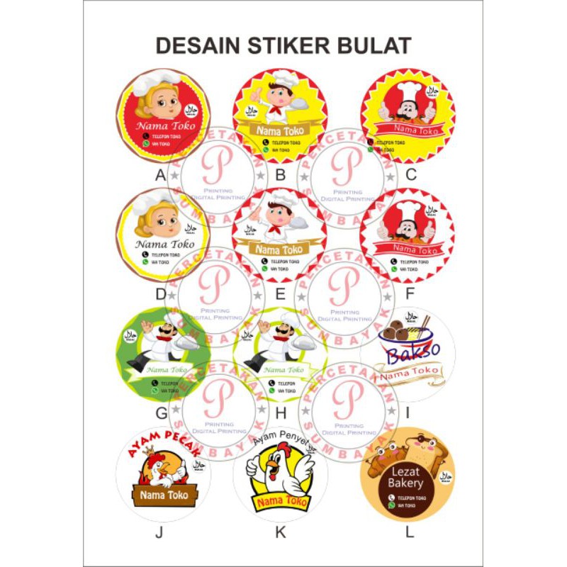 

Stiker Logo Olshop Custom Model Bulat
