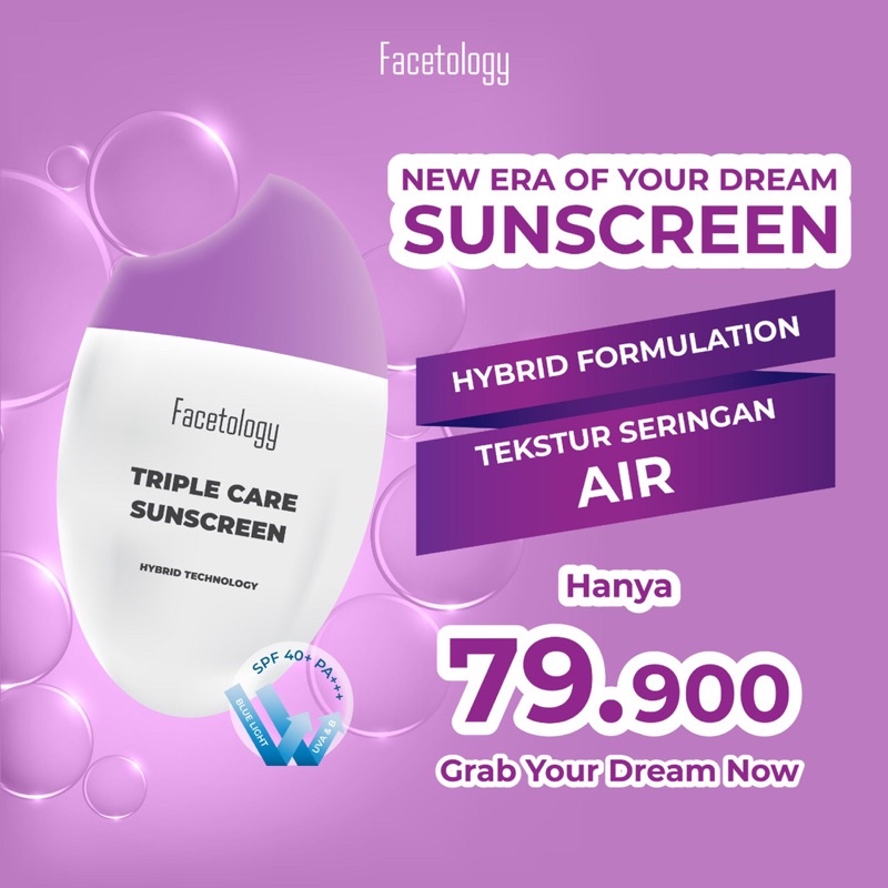 READY FACETOLOGY TRIPLE SUNSCREEN KRIM PENCERAH WAJAH