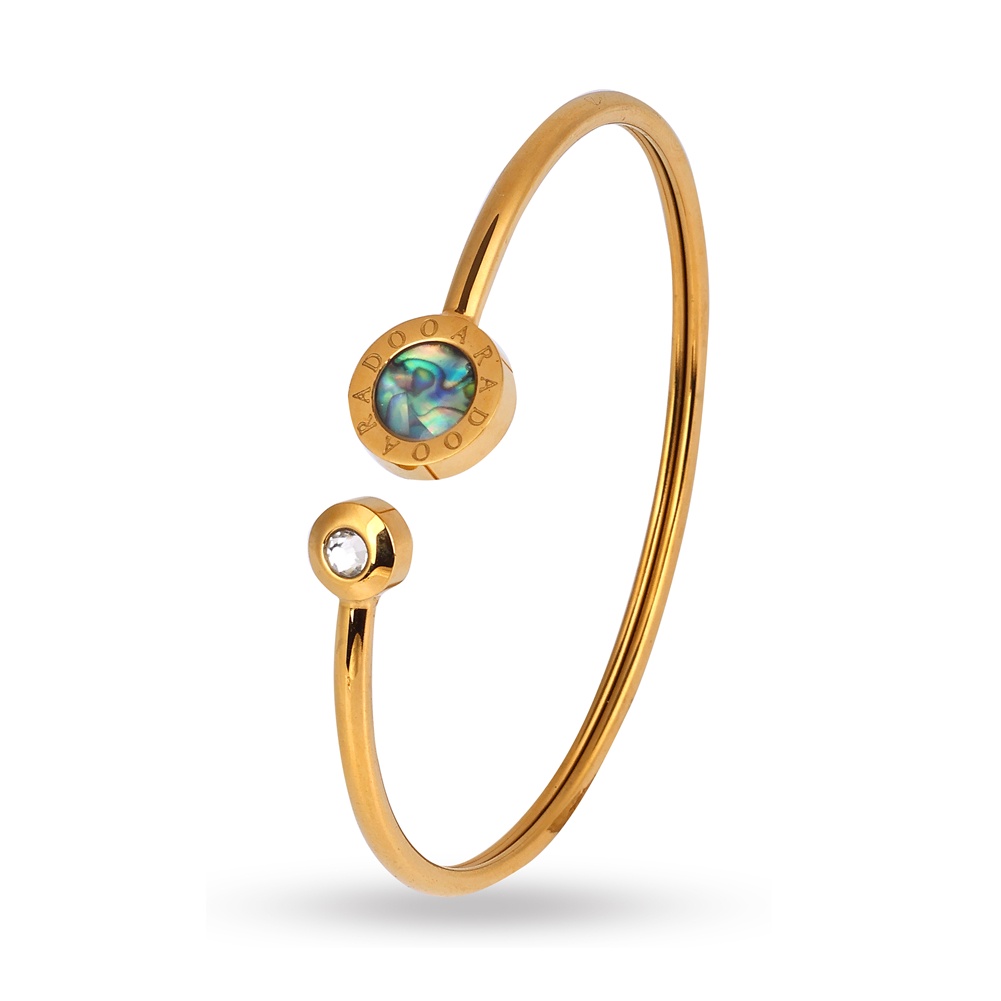 ARADOO Gelang Titanium Energi Germanium Kulit Kerang Abalon Laut Dalam Gelang Kesehatan Gelang Coupl