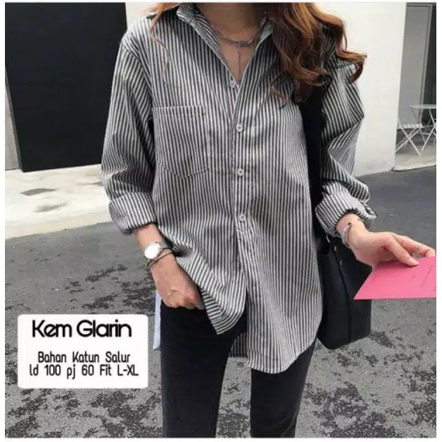 COD Kemeja wanita salur top glarin