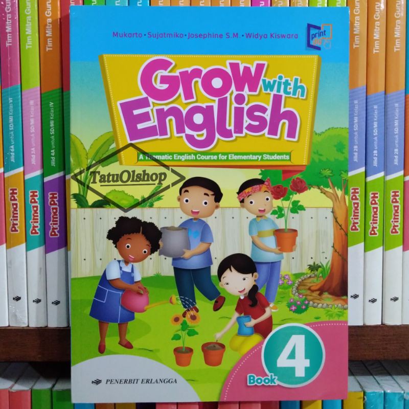 Buku Bahasa Inggris Grow With English SD MI Kelas 4 IV Kurikulum 2013 Revisi Original