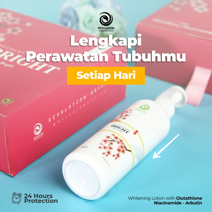 

BODY LOTION PEMUTIH BADAN BPOM PENCERAH KULIT REVOLUTION BRIGHT - 100 ml