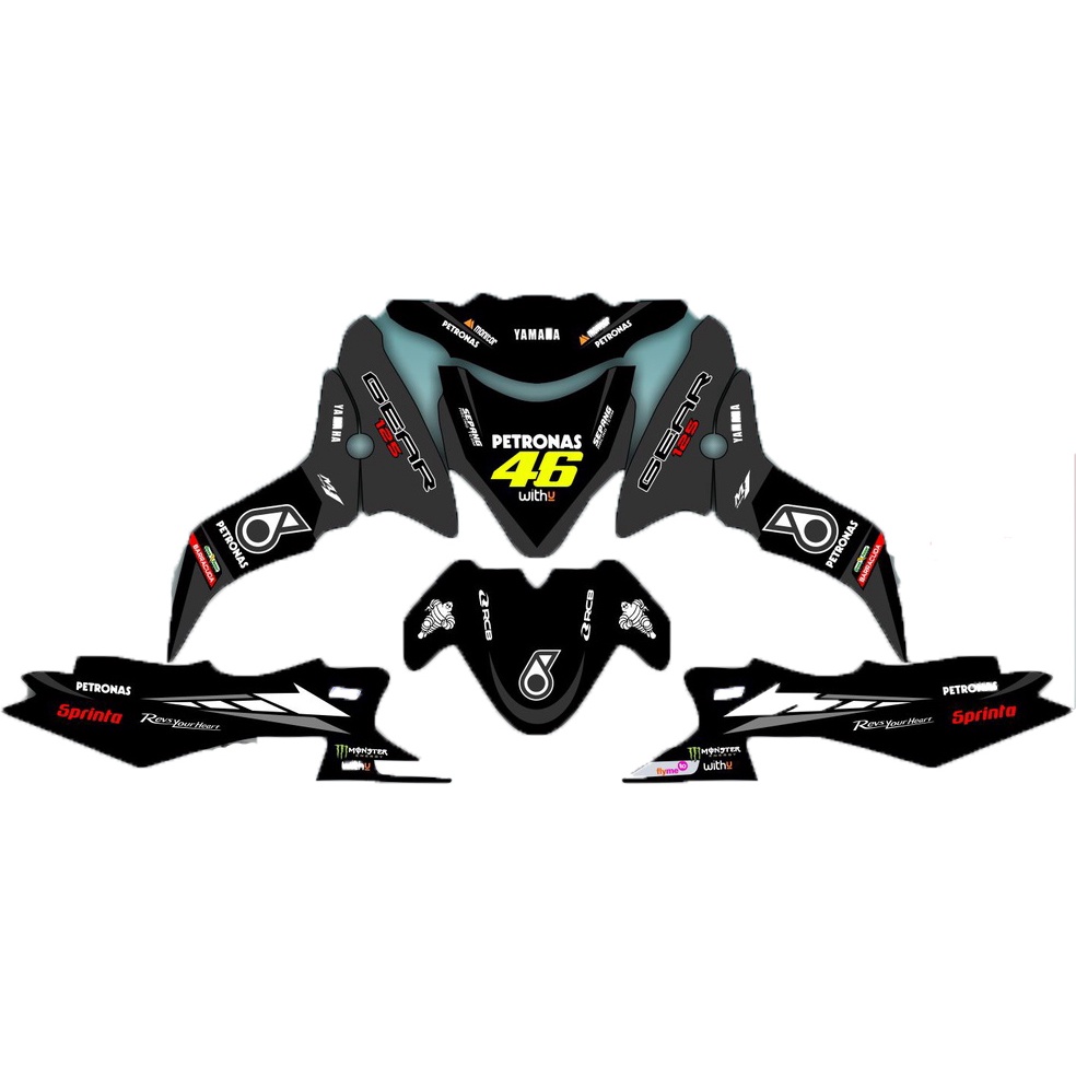 decal yamaha gear 125 petronas