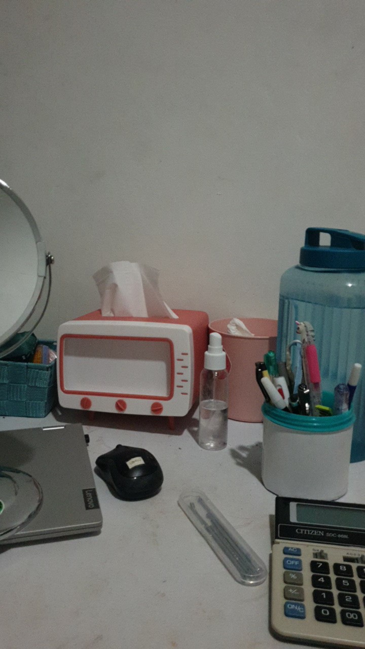 Kotak Tissue Unik Bentuk Tv + Holder Hp