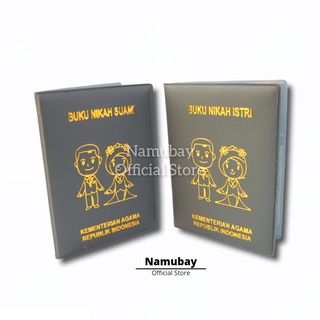 Jual SAMPUL BUKU NIKAH SUAMI ISTRI 1 SET 2 PASANG / COVER BUKU NIKAH