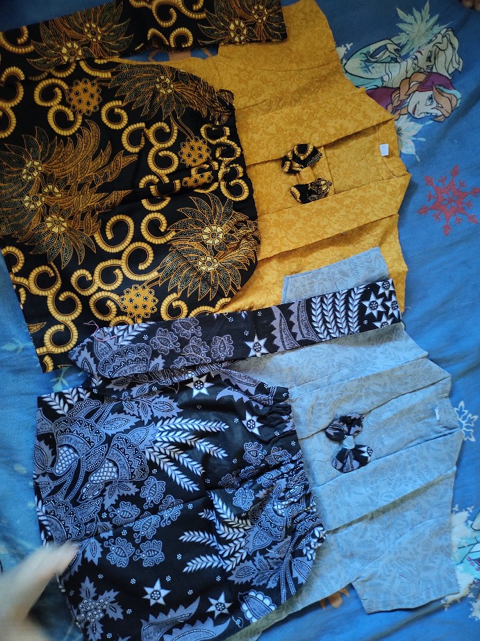 Kebaya Batik Anak (6 Bln-7 Tahun) Sml 3 Ukuran | Setelan Batik Anak | Kebaya Batik