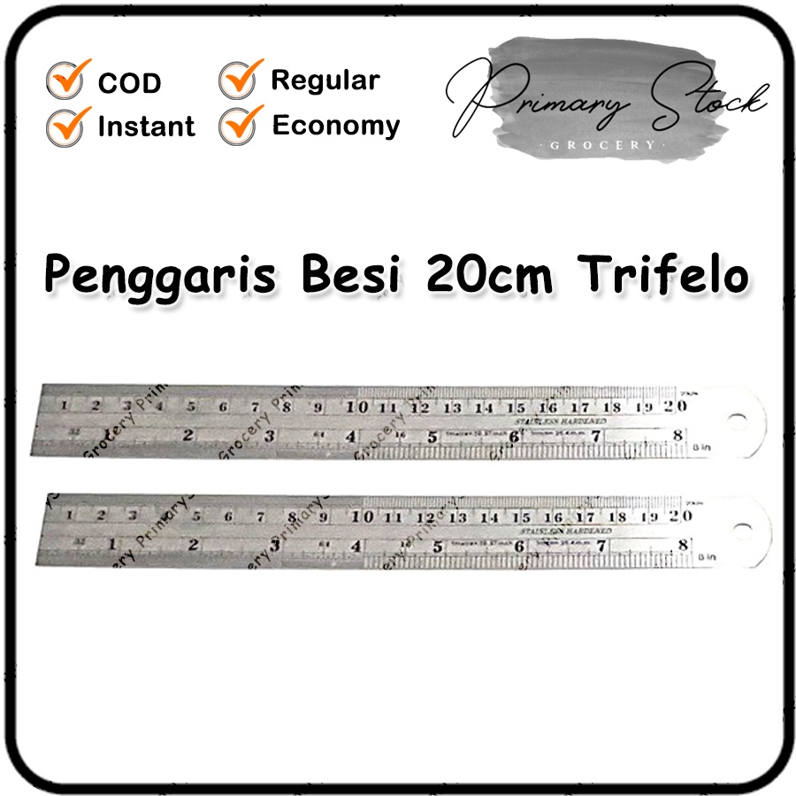 

Penggaris Besi 20cm Stainless Steel Ruler Trifelo 20 cm