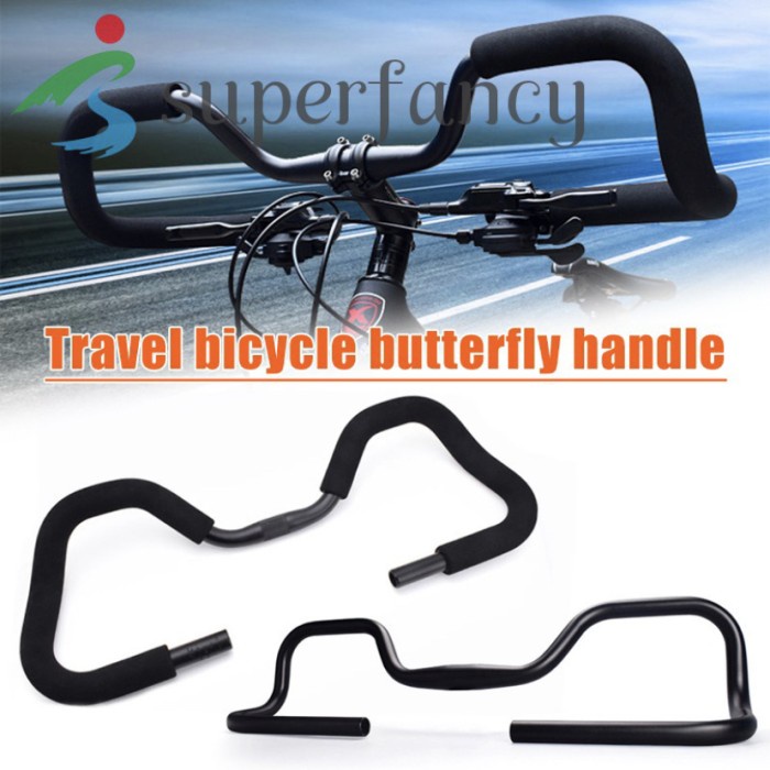 Handlebar Butterfly 25,4x580mm Stang Kupu2 Sepeda Alloy Touring