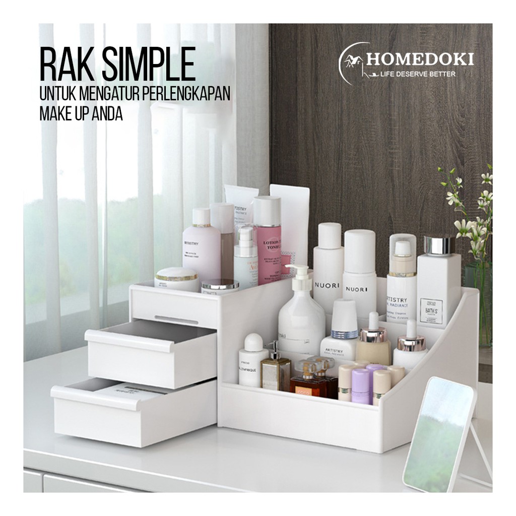 Rak Kosmetik Mini Cosmetic Storage Drawer Kotak Rak Kosmetik Mini Cosmetic Storage Drawer Kotak