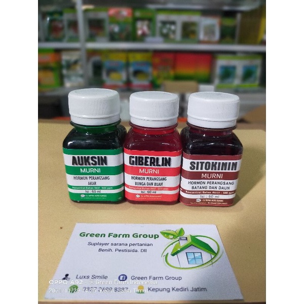 Paket Hemat 3 botol auxin sitokinin power gib perangsang akar batang buah super
