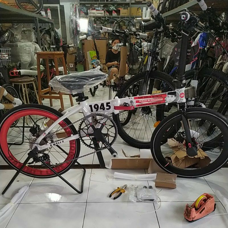 Sepeda Lipat 22 FoldX Damn I Love Indonesia FOLDING BIKE + GARANSI RESMI