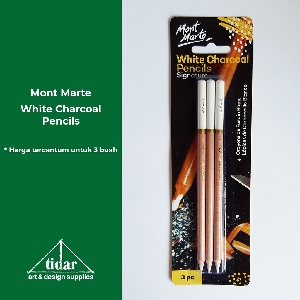 

Mont Marte White Charcoal Pencils - Pensil Sketch Arang Putih