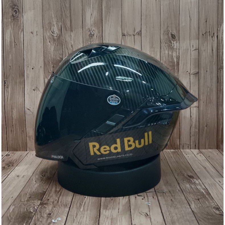 HELM RSV SV300 CARBON - PAKET GANTENG - VISOR SMOKE - RED BULL-5