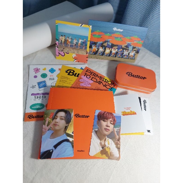 ALBUM ONLY BUTTER PEACHES VER PC JIMIN/ POB BUTTER JUUNGKOOK/ POB BE ESS JHOPE