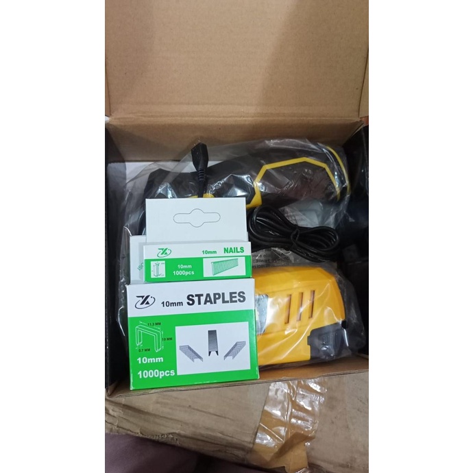 

Mesin Paku Tembak Batre Cordless Nail Gun Nailer Staples Fsc012 10Mmx4