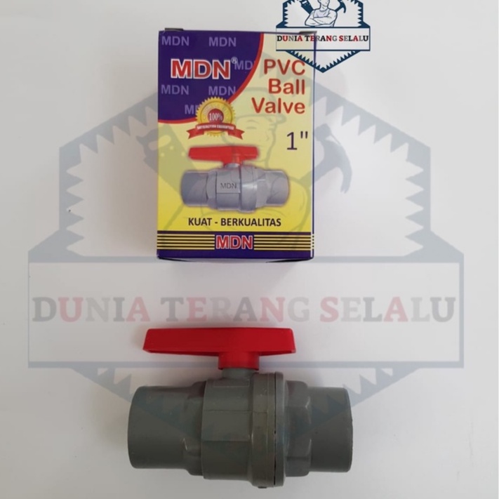 Ball Valve Pvc MDN 1&quot; gagang panjang polos - Bal Valf Plastik 1 in - Stop Kran Bola MDN 5003 1 inci - Pvc Ball Valve MDN