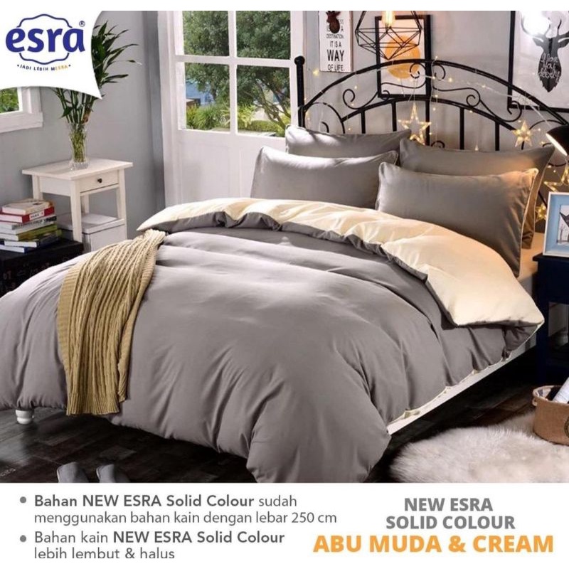sprei polos abu muda dari esra