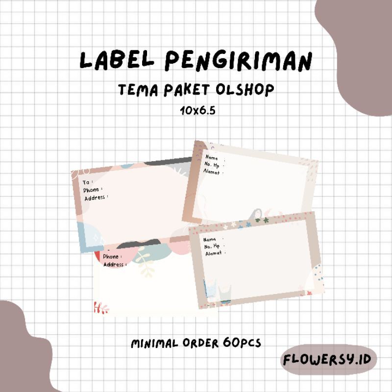 

STIKER PENGIRIMAN OLSHOP/LABEL PENGIRIMAN
