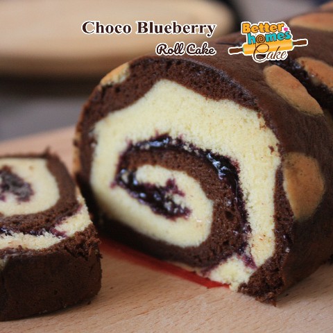 

Choco Blueberry Roll Cake / Bolu Gulung