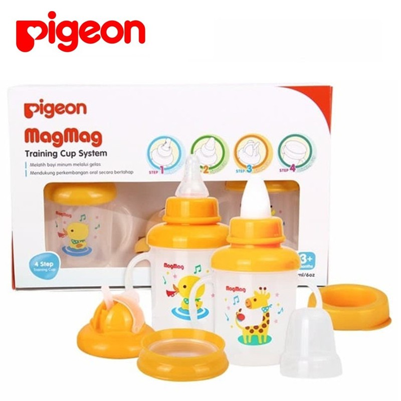 Pigeon MagMag New Training Cup System Tempat Makan Bayi Set