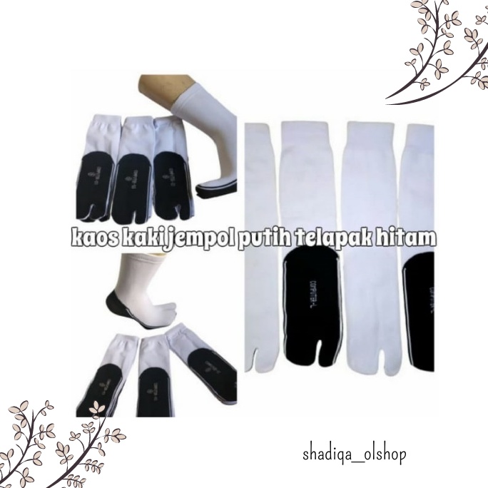 KAOS KAKI JEMPOL HITAM PUTIH  / KAOS KAKI JEMPOL MUSLIMAH  SEBETIS