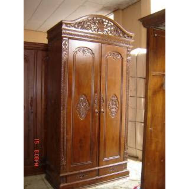 Lemari Pakaian 2P Rahwana kayu Jati Murah / promo lemari pakaian rahwana 2 pintu / promo termurah le