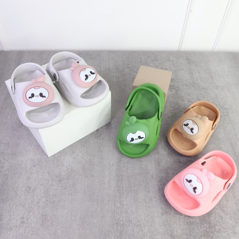 ( IRSOE BAKPAO 366 ) SANDAL SELOP ANAK PEREMPUAN LAKI-LAKI TALI BELAKANG MOTIF/SANDAL JELLY ANAK