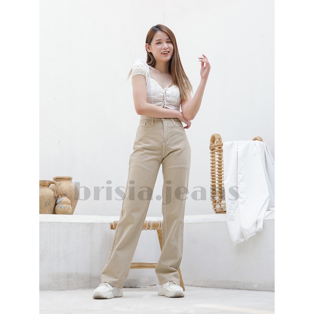 [SIZE 27-33] WENDY Boyfriend Cullote Jeans (Highwaist) - Choco Edition / Boyfriend Loose