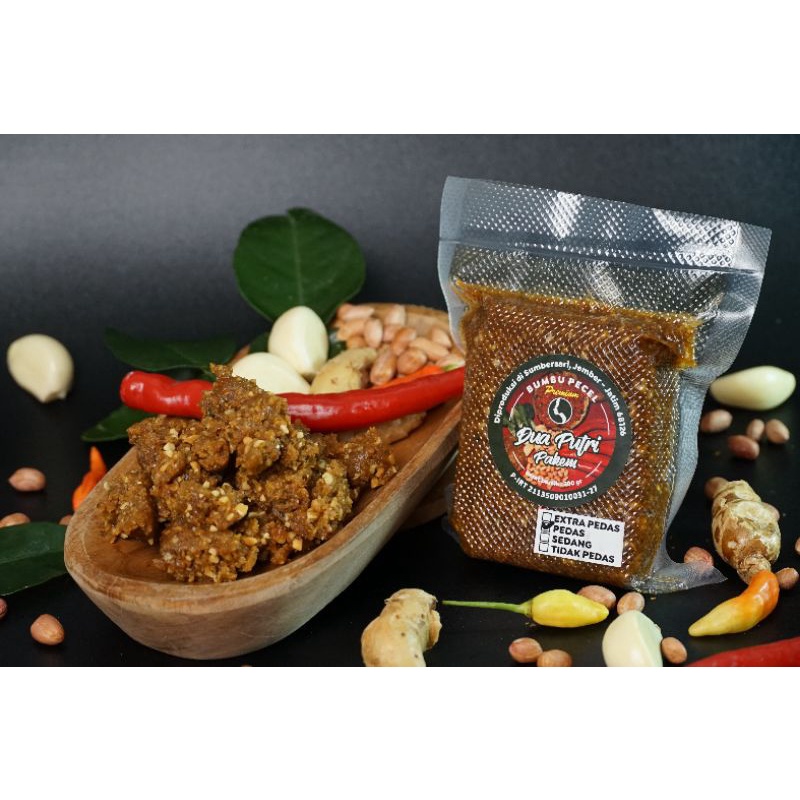 

BUMBU PECEL Proses Sangrai, Tanpa Minyak, Tanpa Pengawet, Non MSG, Kualitas Premium - BUMBU PECEL DUA PUTRI PAKEM 200gr