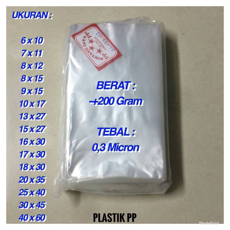 

plastik parcel Plastik sja plastik PP bening