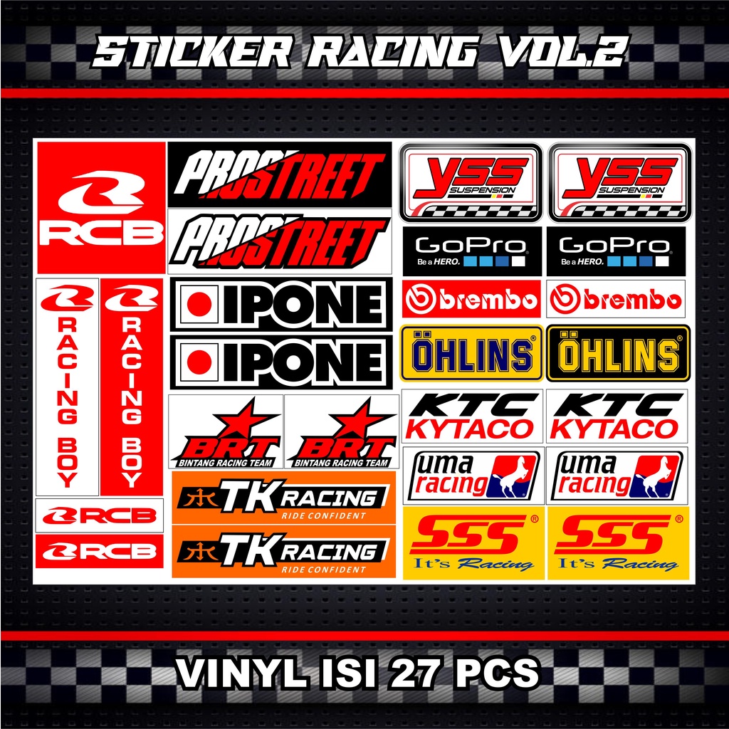 Sticker Pack Racing Stiker Motor harga perlembar