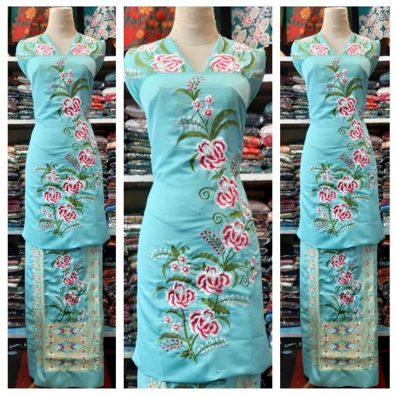byrafiqa 11 Bahan bakal baju kurung bordir khas bukittinggi sumatra barat