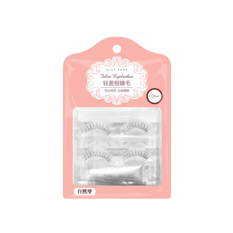 [Saucezhan]CITY SHOP False Eyelashes - Bulu Mata Palsu (Natural Type) 2 Pairs