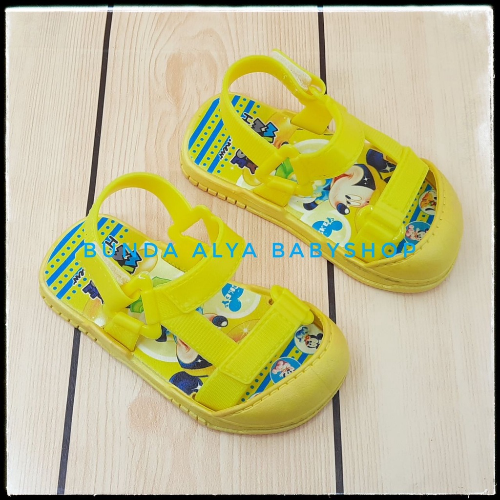 Sendal Anak Laki Laki Umur 9 Bulan 1 2 3 4 5 Tahun KUNING Anti Licin Motif Kartun Alas Karet Sepatu Sandal Anak Cowok Elastis Lucu Nyaman DIpakai