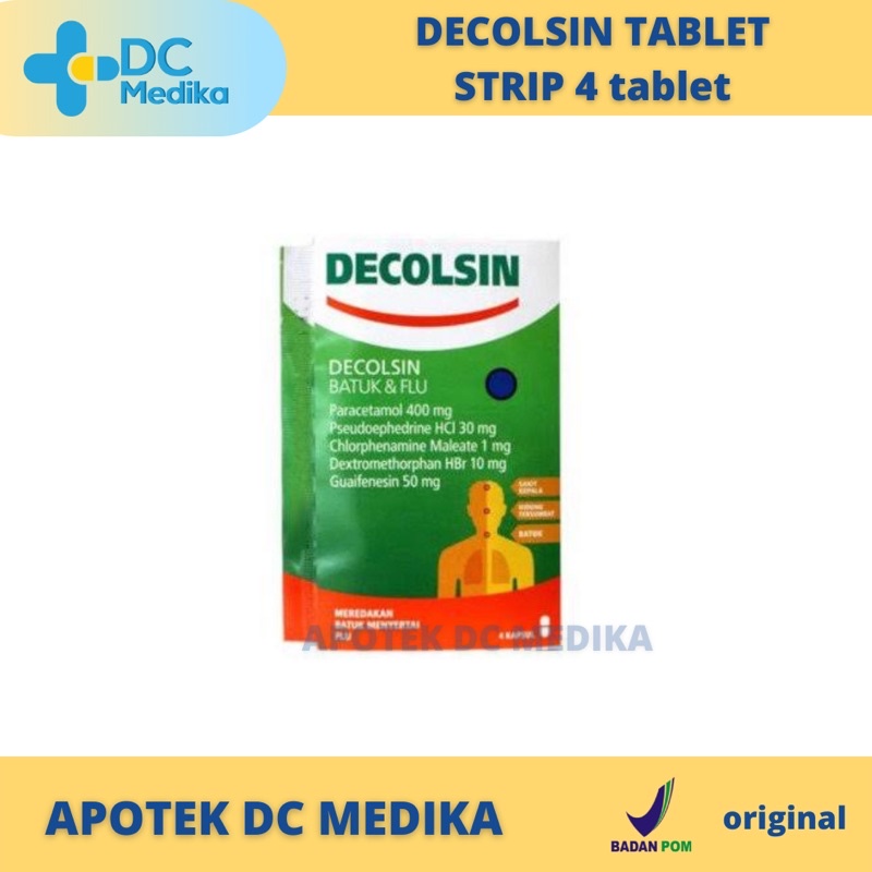 Decolsin tablet / Obat batuk dan flu dewasa