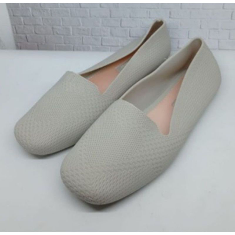 Sepatu jelly wanita flat Hys 767 spatu karet perempuan kekinian 2022-Abu