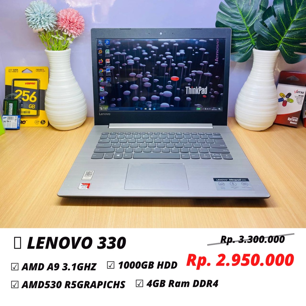 LAPTOP BEKAS LENOVO 330 AMD A9 3.1GHZ